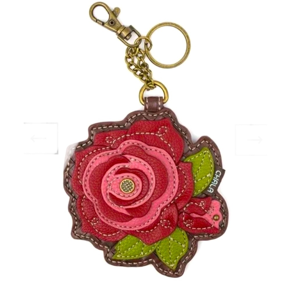 Chala Rose Key & Card Holder Pink Red